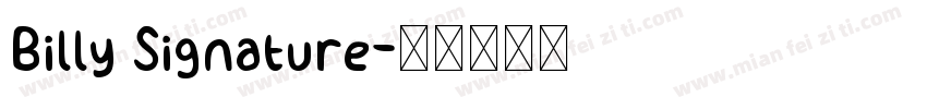 Billy Signature字体转换